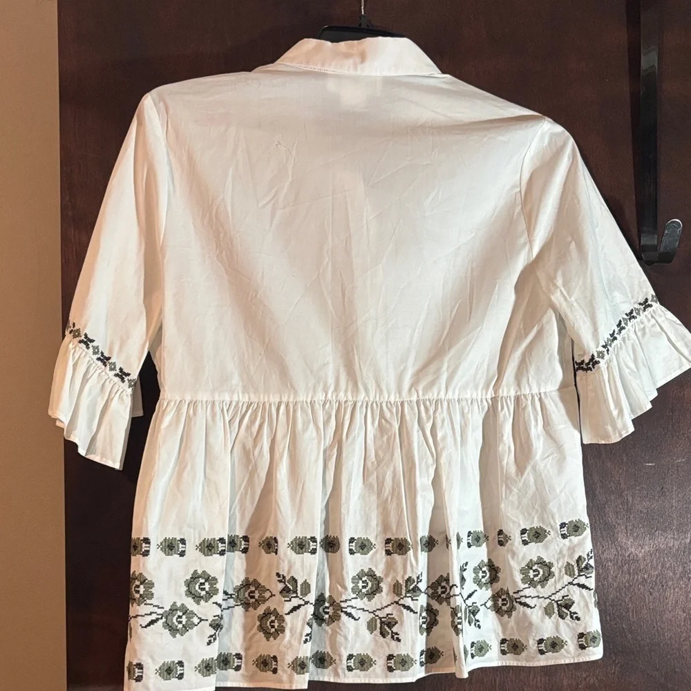 Kate Spade Broom Street Embroidered Blouse
